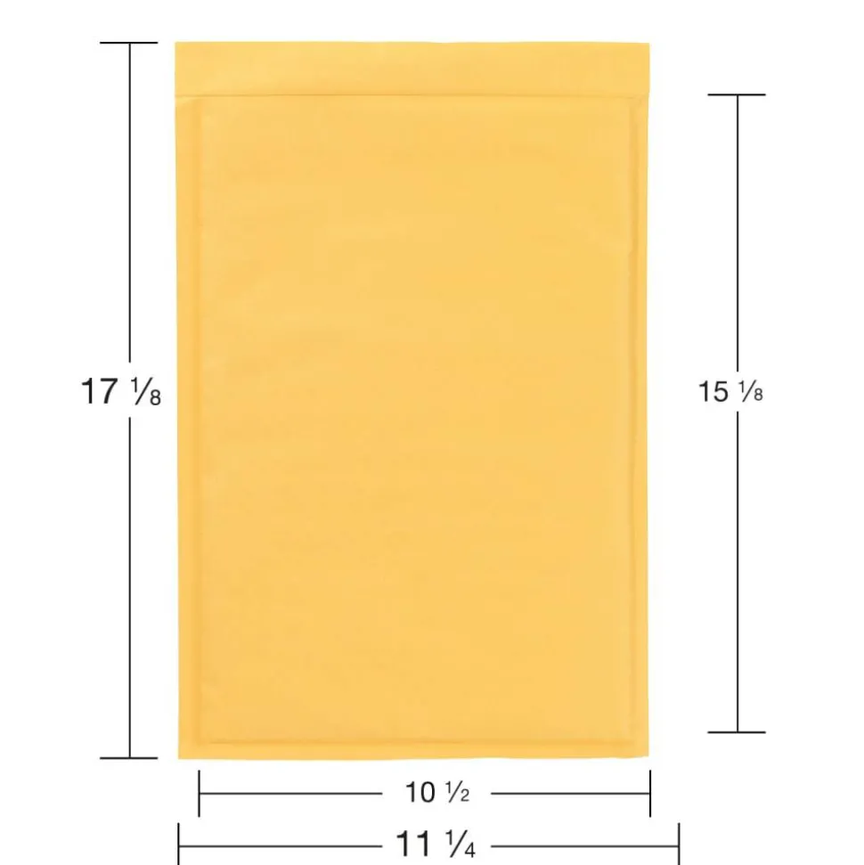 Self-Sealing Bubble Mailers, Size 5, 10 1/2" x 15 1/8", Box Of 100