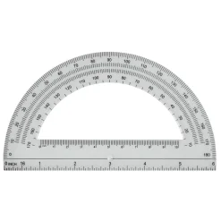 Semicircular 6" Protractor, Clear