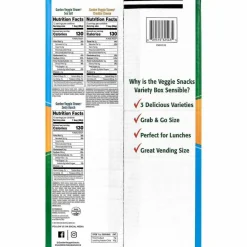 Sensible Portions Veggie Straws, Cheddar Cheese/Sea Salt/Zesty Ranch, 1 oz Bag, 30 Bags/Carton