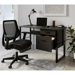 Sensi Mesh/Fabric Low-Back Task Office Chair, Black, BIFMA Compliant
