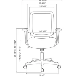 Sensi Mesh/Fabric Low-Back Task Office Chair, Black, BIFMA Compliant