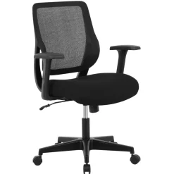 Sensi Mesh/Fabric Low-Back Task Office Chair, Black, BIFMA Compliant