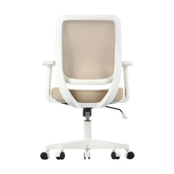 Sensi Mesh/Fabric Low-Back Task Chair, Oatmeal/White, BIFMA Compliant