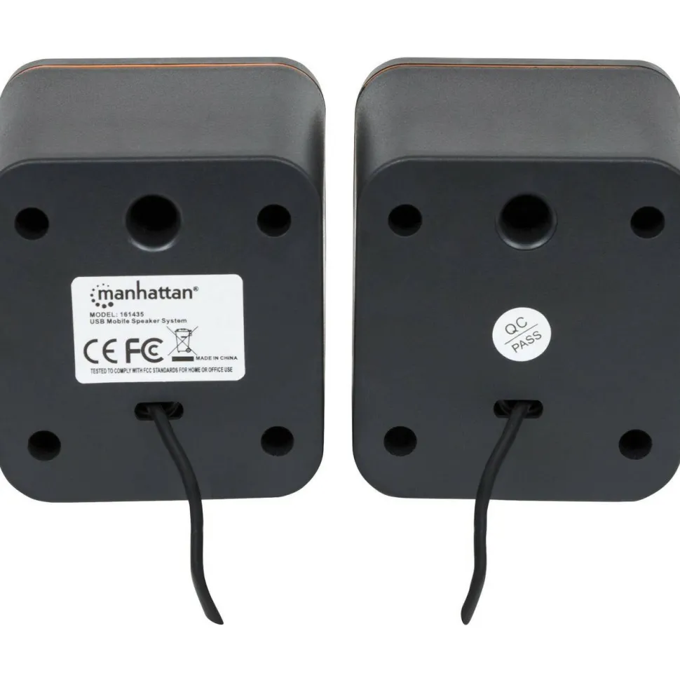2600 Series Speaker System, Small Size, Big Sound, Two Speakers, Stereo, USB power, Output: 2x 3W, 3.5mm plug for sound, In-Line volume control, Cable 0.9m, Black, Three Year Warranty