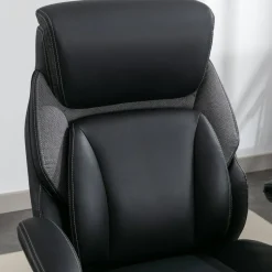 Serta SmartLayers Everett Big & Tall Ergonomic Vegan Leather High-Back Executive Office Chair, Black/Dark Gray, BIFMA Compliant
