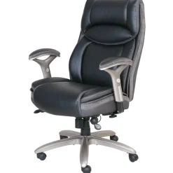 Serta Smart Layers Jennings Big & Tall Ergonomic Bonded Leather High-Back Executive Office Chair, Black/Slate