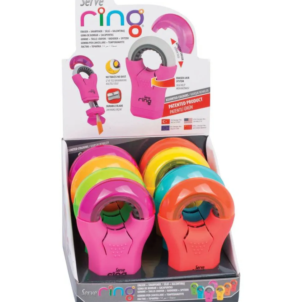 Serve Ring Eraser & Sharpener