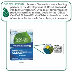 Seventh Generation Automatic Dishwasher Powder, Free and Clear/Unscented, 45 oz Box
