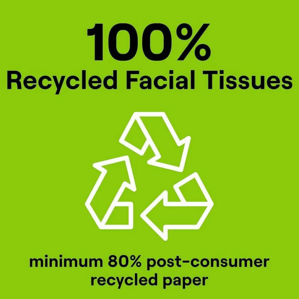 Seventh Generation 100% Recycled Facial Tissue, 2-Ply, White, 85 Sheets/Box, 36 Boxes/Carton