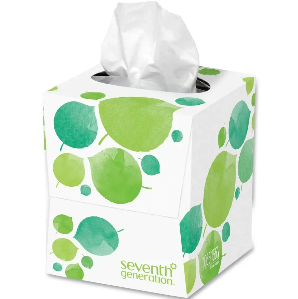 Seventh Generation 100% Recycled Facial Tissue, 2-Ply, White, 85 Sheets/Box, 36 Boxes/Carton