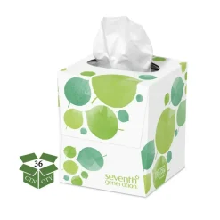 Seventh Generation 100% Recycled Facial Tissue, 2-Ply, White, 85 Sheets/Box, 36 Boxes/Carton