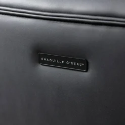 Shaquille O'Neal Maximos Big & Tall Ergonomic Vegan Leather High-Back Executive Office Chair, Black/Silver, BIFMA Compliant