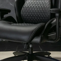 Shaquille O'Neal Sciron Big & Tall Ergonomic High-Back Vegan Leather Executive Gaming Office Chair, Black, BIFMA Compliant