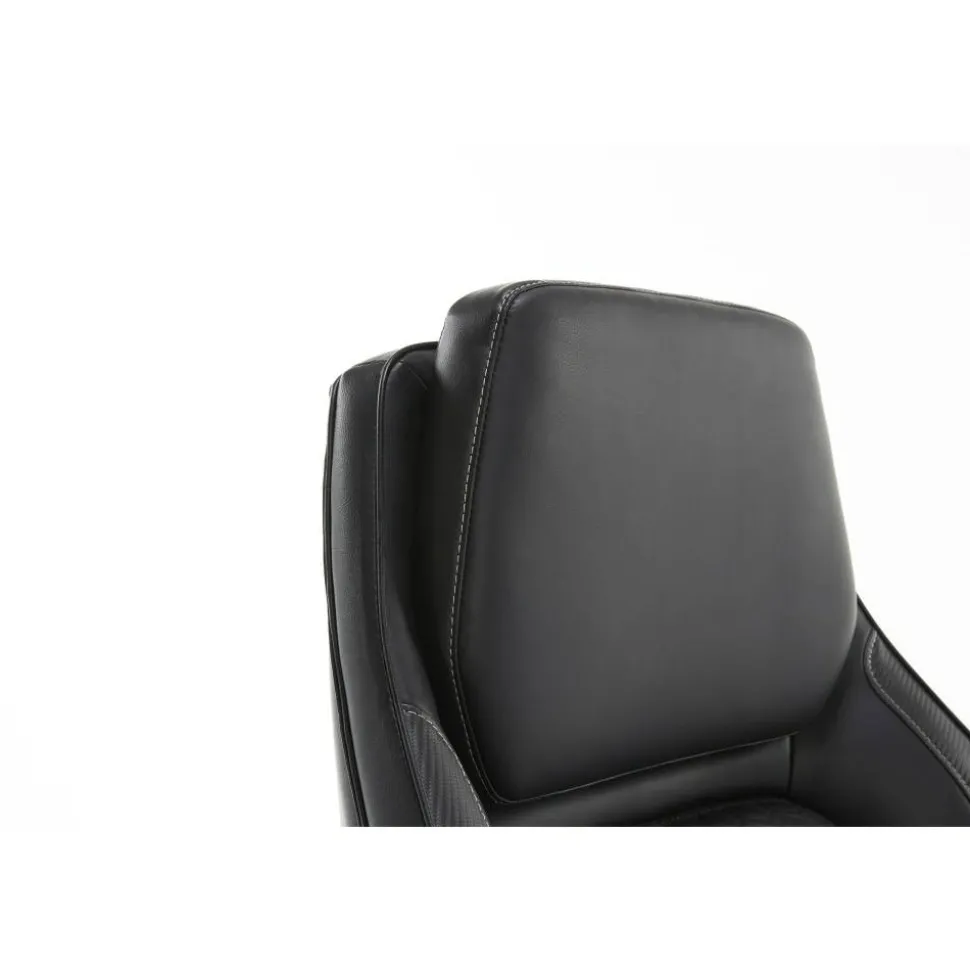 Shaquille O'Neal Zephyrus Ergonomic Bonded Leather High-Back Executive Office Chair, Black