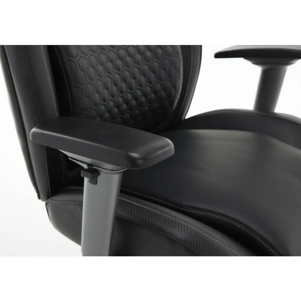 Shaquille O'Neal Zephyrus Ergonomic Bonded Leather High-Back Executive Office Chair, Black