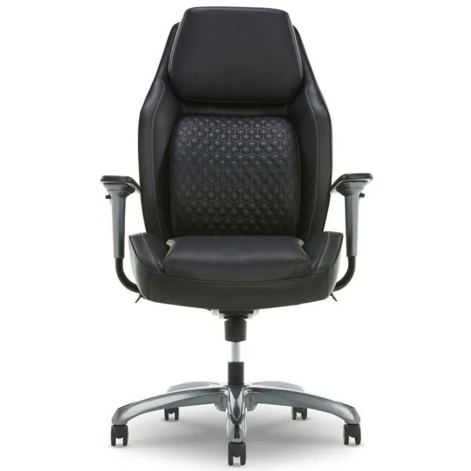 Shaquille O'Neal Zephyrus Ergonomic Bonded Leather High-Back Executive Office Chair, Black