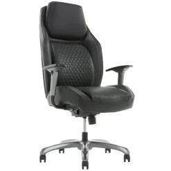 Shaquille O'Neal Zephyrus Ergonomic Bonded Leather High-Back Executive Office Chair, Black