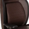 Shaquille O'Neal Zephyrus Ergonomic Bonded Leather High-Back Executive Office Chair, Walnut/Silver, BIFMA Compliant