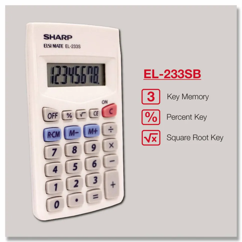 Sharp EL-233SB Handheld Basic Calculator