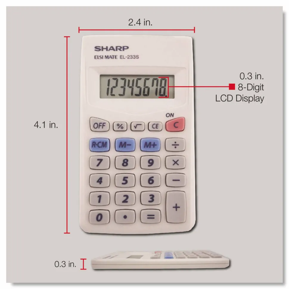 Sharp EL-233SB Handheld Basic Calculator