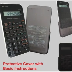 Sharp EL-501XBWH Scientific Calculator, 10-Digit LCD
