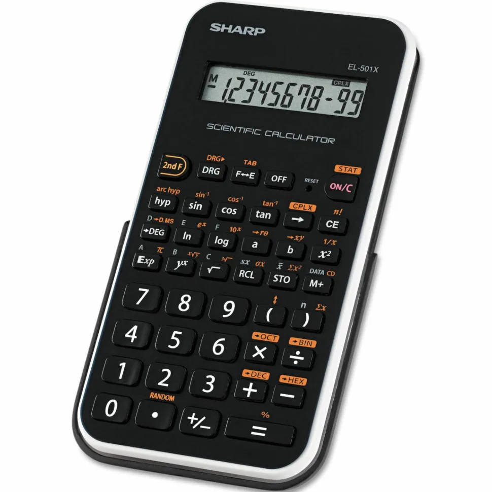 Sharp EL-501XBWH Scientific Calculator, 10-Digit LCD
