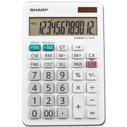 Sharp White Series Desktop Calculator, EL-334WB