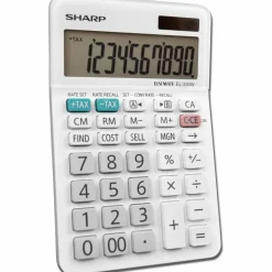 Sharp White Series Desktop Calculator, EL-330WB