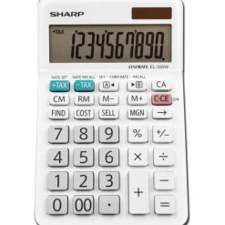 Sharp White Series Desktop Calculator, EL-330WB
