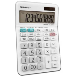 Sharp White Series Desktop Calculator, EL-330WB