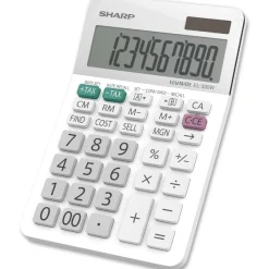 Sharp White Series Desktop Calculator, EL-330WB