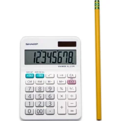 Sharp White Series Desktop Calculator, EL-310WB