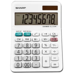 Sharp White Series Desktop Calculator, EL-310WB