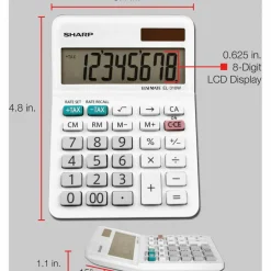 Sharp White Series Desktop Calculator, EL-310WB