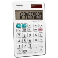 Sharp White Series Handheld Calculator, EL-377WB