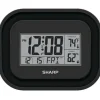 Sharp Atomic Clock, 9 5/8"H x 9 13/16"D x 1 7/16"D, Black
