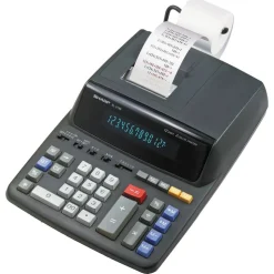 Sharp EL-2196BL Printing Calculator, Black