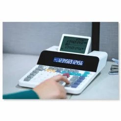 Sharp EL-1901 Digital Printing Calculator, White