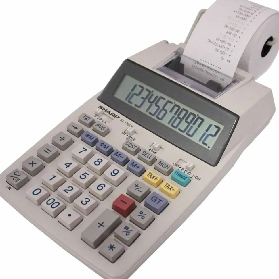 Sharp EL-1750V Printing Calculator