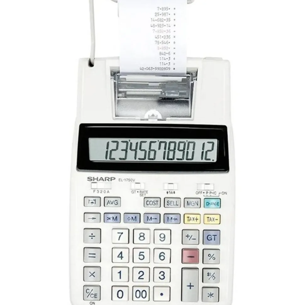 Sharp EL-1750V Printing Calculator