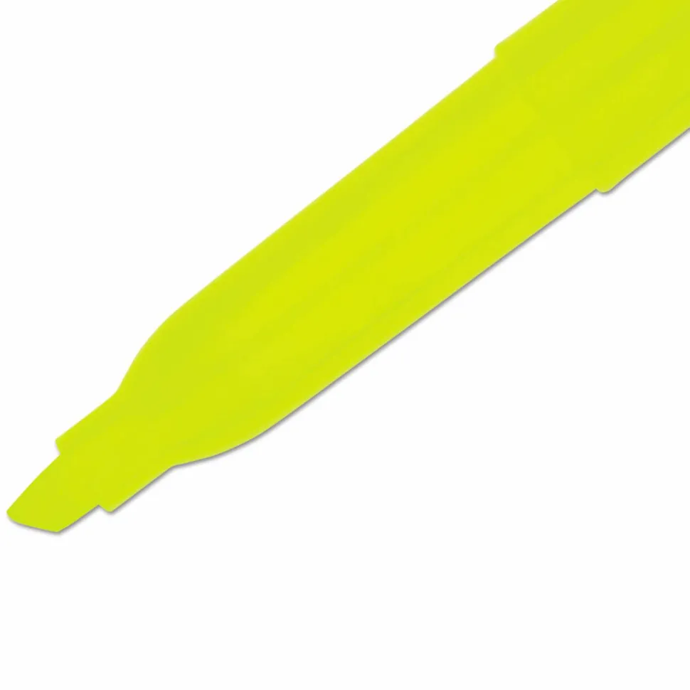 Sharpie Accent Pocket Highlighters, Fluorescent Yellow, Box Of 12