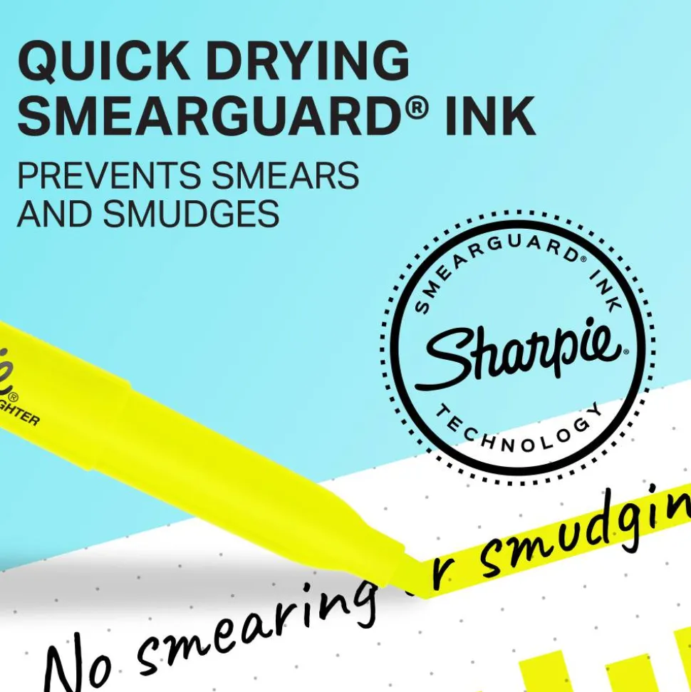 Sharpie Accent Pocket Highlighters, Fluorescent Yellow, Box Of 12