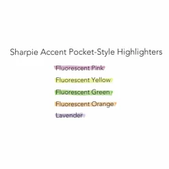 Sharpie Accent Pocket Highlighters, Fluorescent Yellow, Box Of 12