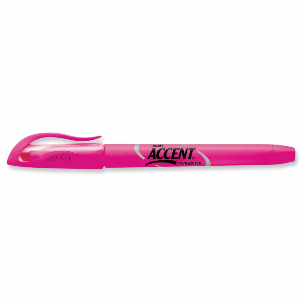 Sharpie Accent Pocket Highlighters, Fluorescent Pink, Box Of 12