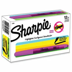 Sharpie Accent Pocket Highlighters, Fluorescent Pink, Box Of 12