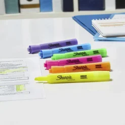 Sharpie Accent Tank Highlighters, Fluorescent Yellow, Pack Of 36