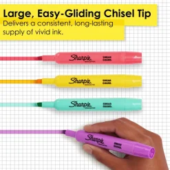 Sharpie Accent Tank-Style Highlighters, Chisel Tip, Assorted Colors, Pack Of 12