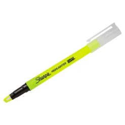 Sharpie Clear View Highlighter Stick, Chisel Point, Yellow, Pack Of 3