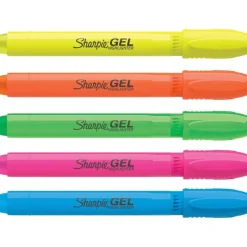 Sharpie Gel Highlighters, Bullet Tip, Assorted Colors, 5 Count