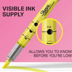 Sharpie Liquid Highlighters, Chisel Tip, Fluorescent Yellow, 12 Count